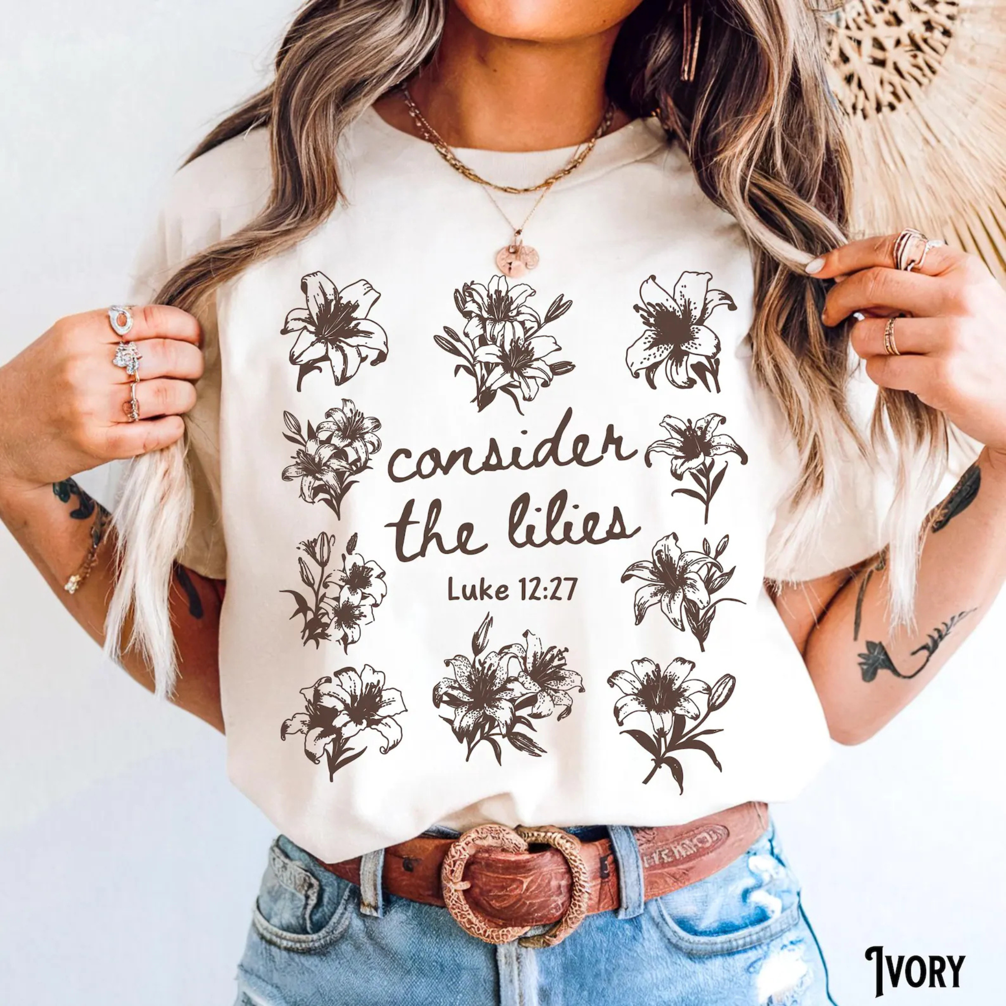 Christian faith in this Comfort Colors "Consider the Lilies"